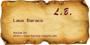 Laux Baracs névjegykártya